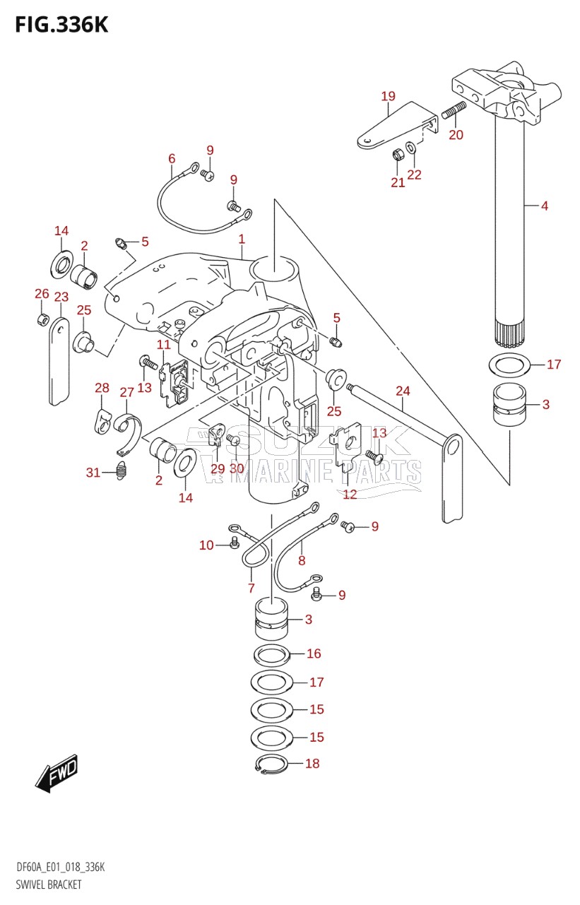 SWIVEL BRACKET (DF60AVT:E01,DF60AVT:E40)