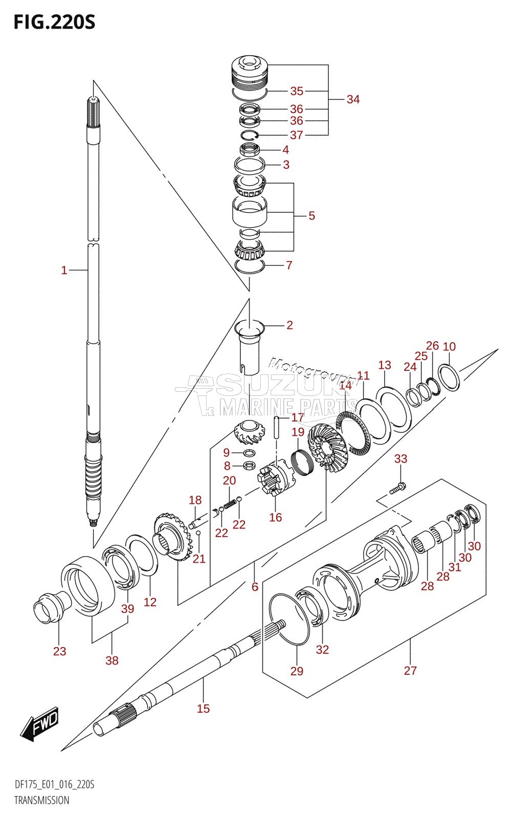 TRANSMISSION (DF175ZG:E40)