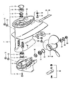 DT20 From 2001-001001 ()  1986 drawing GEAR CASE (PG, PJ, PVZ)