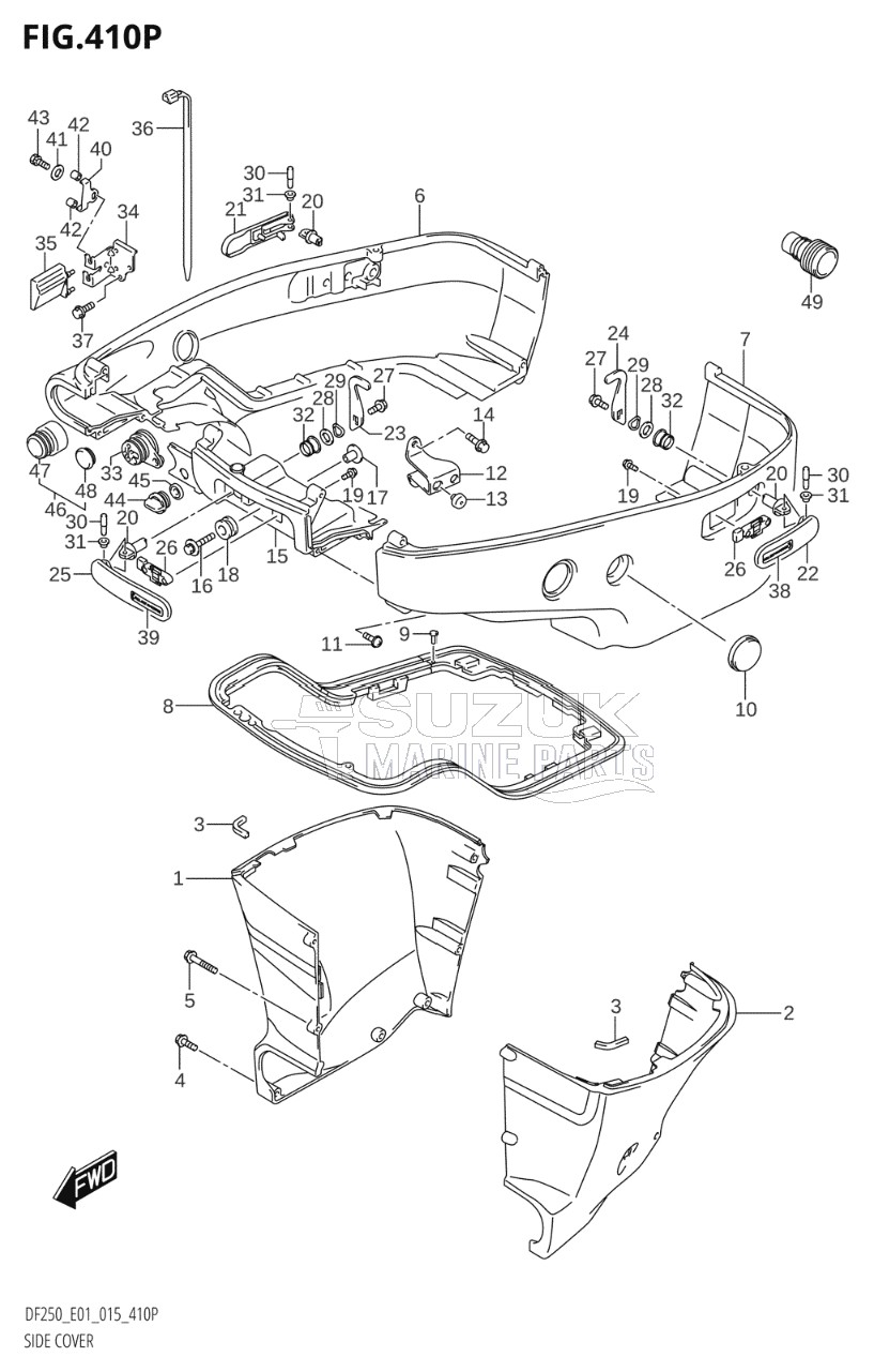 SIDE COVER (DF200T:E40:L-TRANSOM)