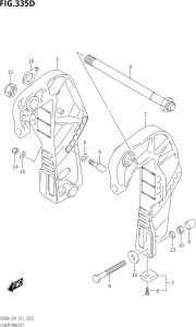 04003F-210001 (2012) 40hp E01-Gen. Export 1 (DF40AQH  DF40AT) DF40A drawing CLAMP BRACKET (DF50A:E01)