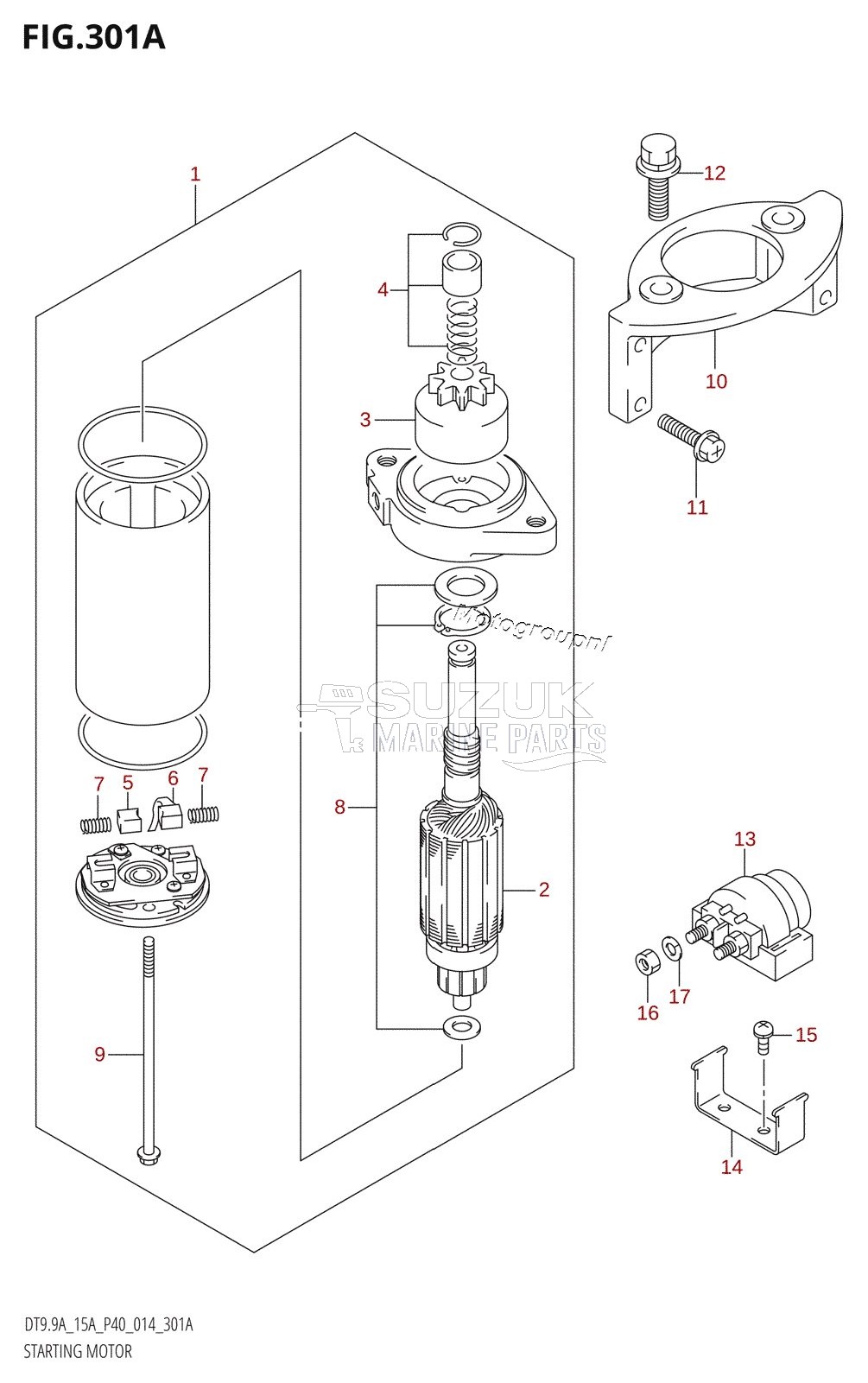 STARTING MOTOR (DT15A:P40)