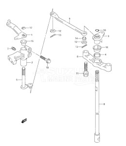 Outboard DF 90 drawing Clutch Shaft (S/N 372296 & Older)