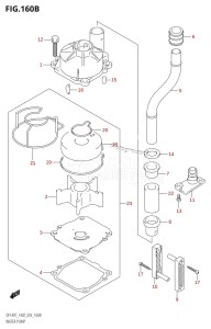 DF140 From 14001F-371001 (E03)  2003 drawing WATER PUMP (K6,K7,K8,K9,K10,011)