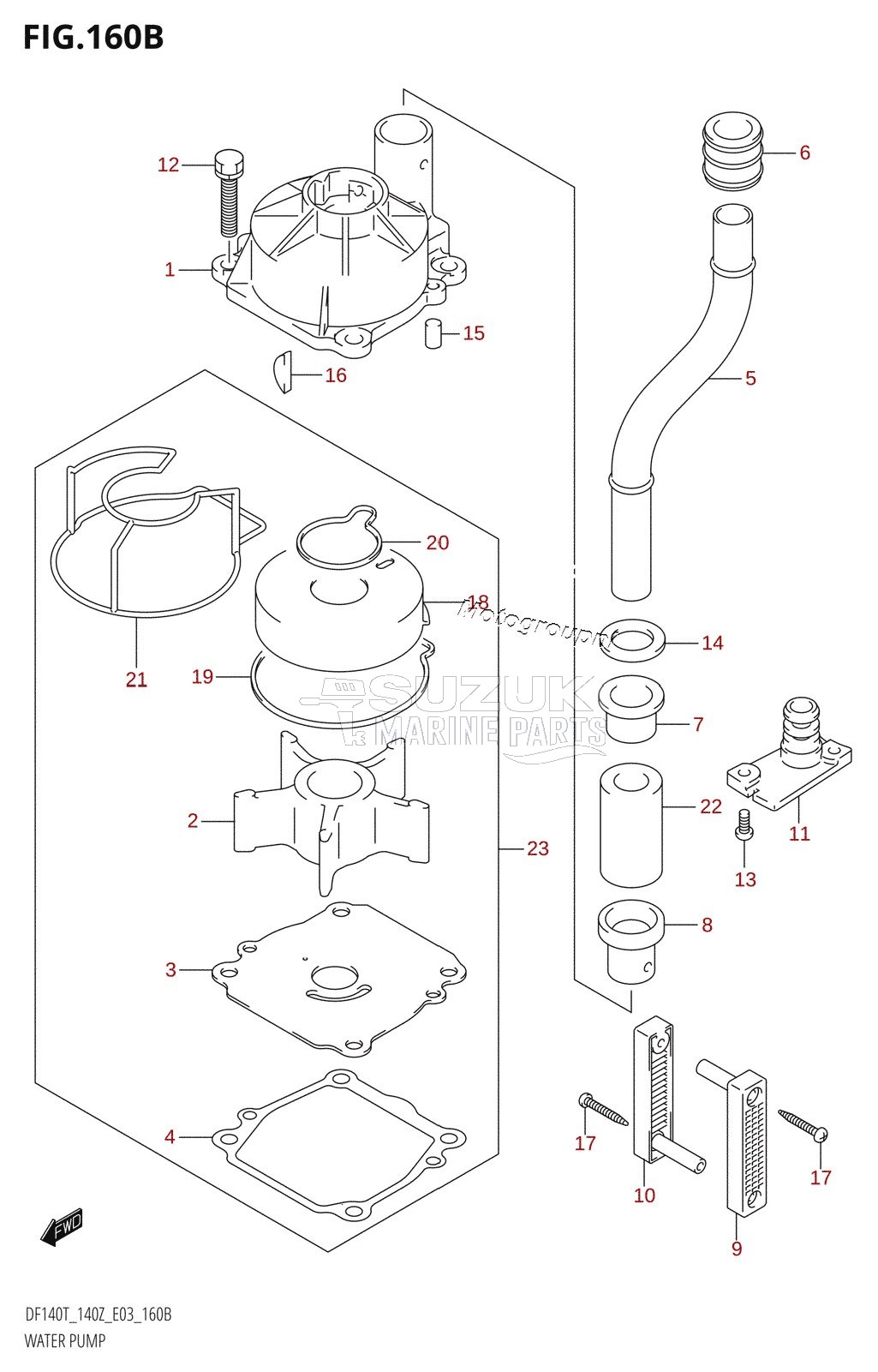 WATER PUMP (K6,K7,K8,K9,K10,011)