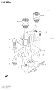 14001Z-251001 (2002) 140hp E03-USA (DF140ZK2) DF140Z drawing OPT:TRIM SWITCH (K2,K3,K4)