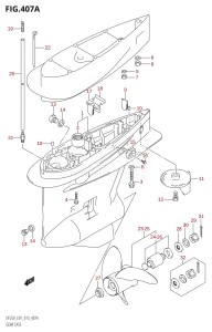 DF200 From 20002F-310001 (E01 E40)  2013 drawing GEAR CASE (DF200T:E01)