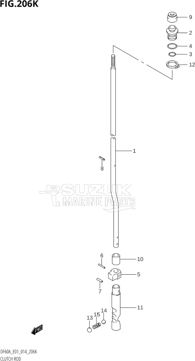 CLUTCH ROD (DF60AQH:E40)