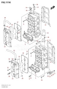 DF225Z From 22503Z-710001 (E01 E40)  2017 drawing CYLINDER HEAD (DF250T:E40)