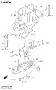 DF350A From 35001F-440001 (E11)  2024 drawing DRIVE SHAFT HOUSING ((DF350AMD,DF300BMD):XX-TRANSOM)