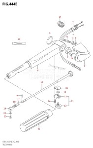 DT15 From 01504-210001 (P40)  2012 drawing TILLER HANDLE (DT15:P37)