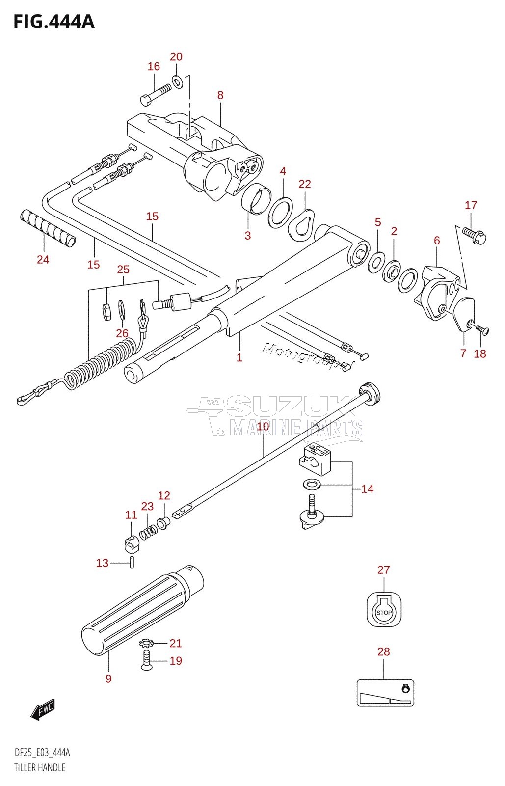 TILLER HANDLE