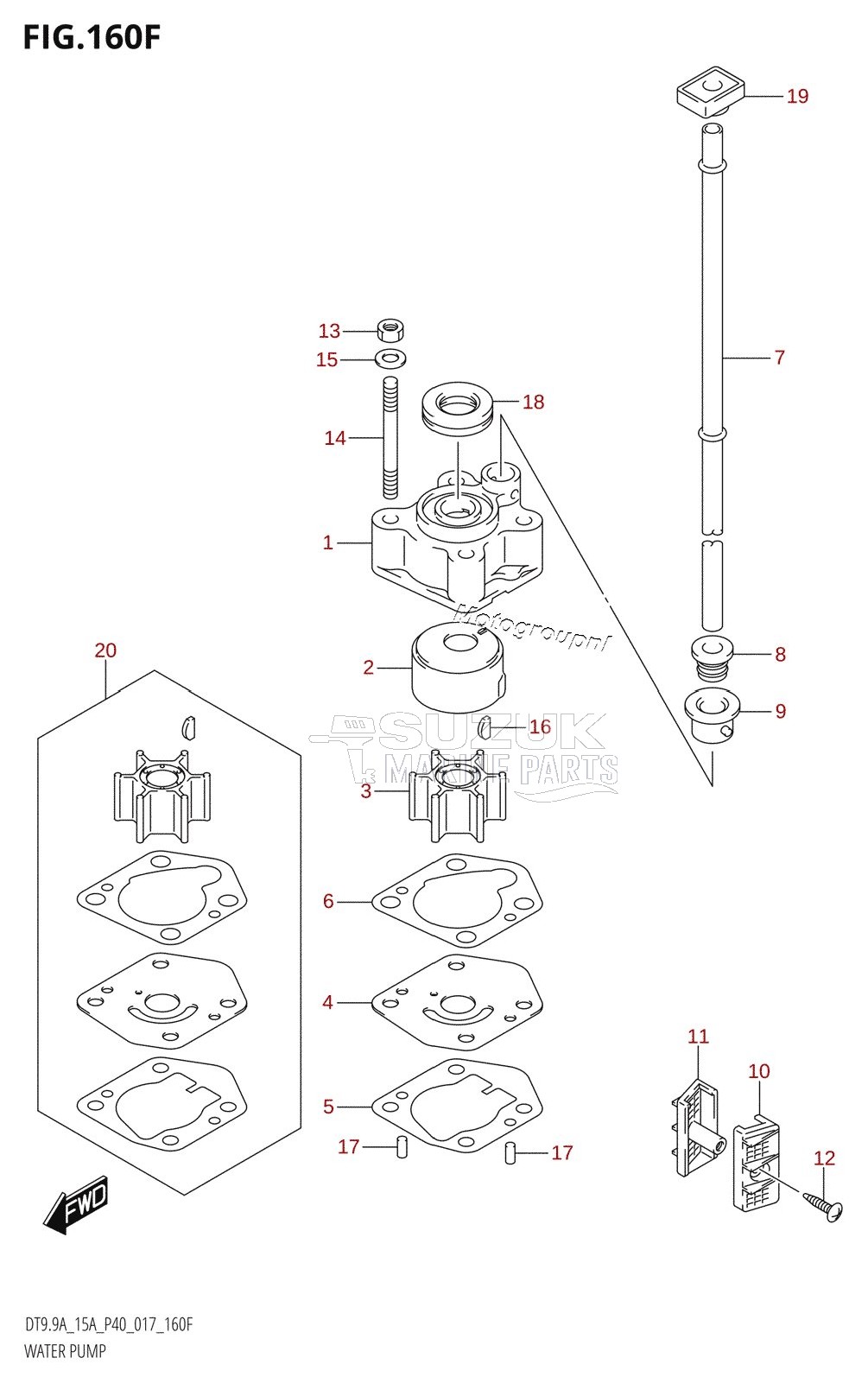 WATER PUMP (DT15A:P40)