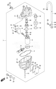 Outboard DF 140A drawing Fuel Vapor Separator