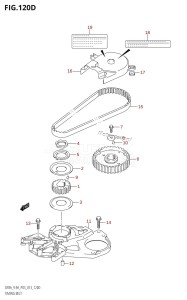 DF8A From 00801F-310001 (P03)  2013 drawing TIMING BELT (DF9.9AR:P03)