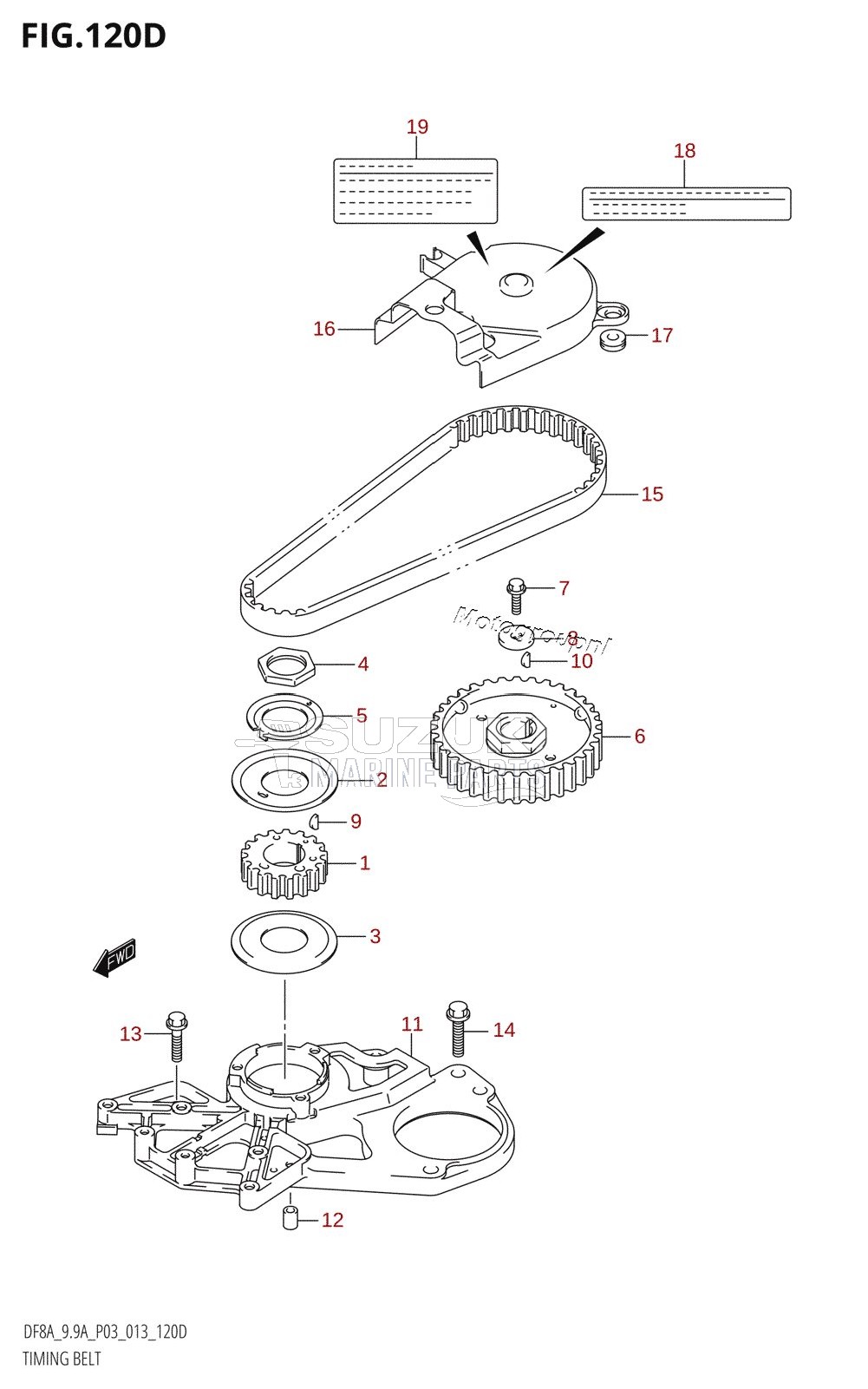 TIMING BELT (DF9.9AR:P03)