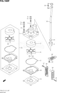 06002F-310001 (2013) 60hp E01 E40-Gen. Export 1 - Costa Rica (DF60A  DF60AQH  DF60ATH) DF60A drawing WATER PUMP (DF50ATH:E01)