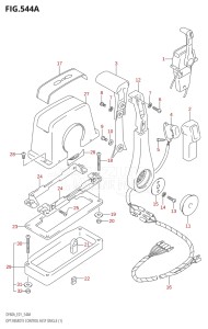 04003F-110001 (2011) 40hp E01-Gen. Export 1 (DF40AQH  DF40AT) DF40A drawing OPT:REMOTE CONTROL ASSY SINGLE (1)