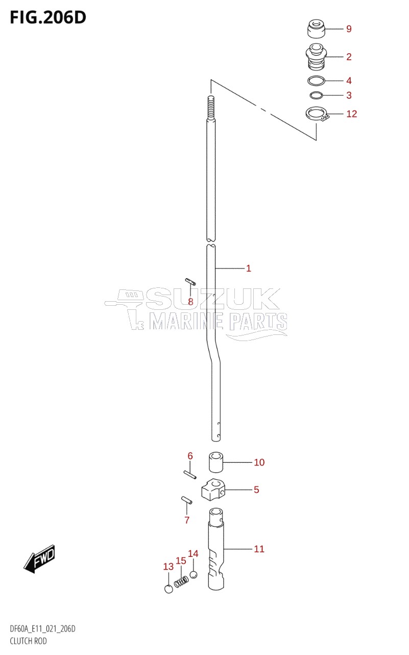 CLUTCH ROD ((DF60A,DF60AQH,DF60ATH):E40)