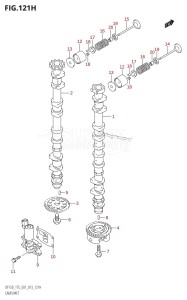 DF150Z From 15002Z-310001 (E01 E40)  2013 drawing CAMSHAFT (DF175Z:E40)