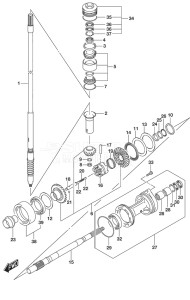 Outboard DF 200A drawing Transmission (C/R)