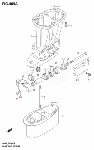 DF40A From 04003F-110001 (E01)  2011 drawing DRIVE SHAFT HOUSING (DF40AST,DF60AT,DF60ATH,DF60AWT,DF60AWTH)