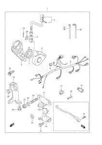 Outboard DF 9.9 drawing Remote Control Parts