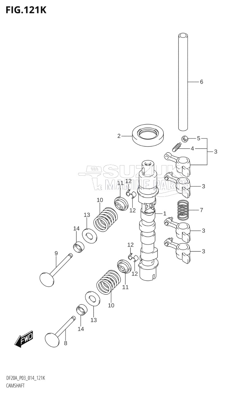 CAMSHAFT (DF20AT:P03)