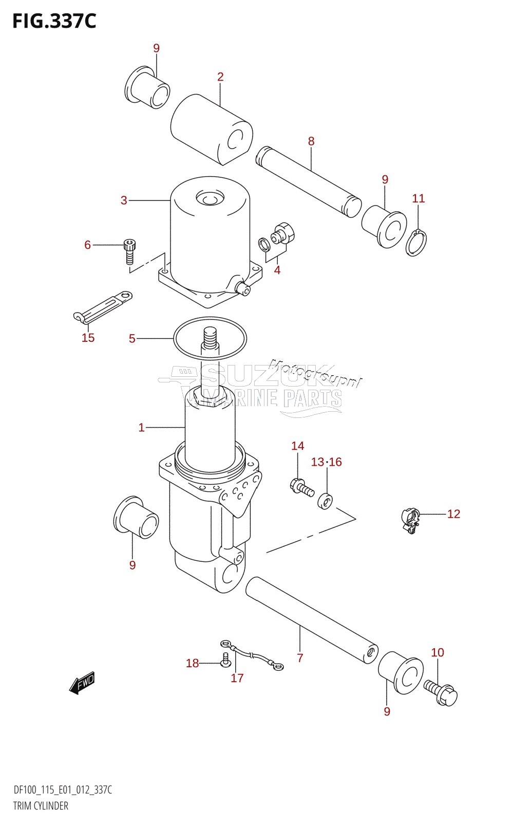 TRIM CYLINDER (DF115T:E01)