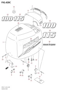 DF100 From 10001F-980001 (E03)  2009 drawing ENGINE COVER (K10,011)