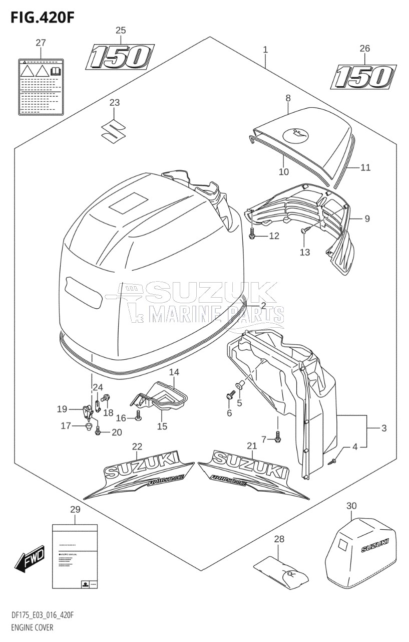 ENGINE COVER (DF150Z:E03)