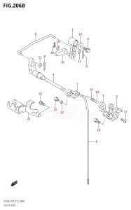 DF15A From 01504F-310001 (P03)  2013 drawing CLUTCH ROD (DF9.9BR:P03)