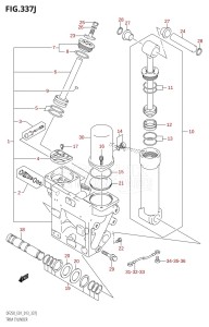 DF200Z From 20002Z-310001 (E01 E40)  2013 drawing TRIM CYLINDER (DF250T:E01:(X-TRANSOM,XX-TRANSOM))