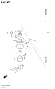 DF250Z From 25003Z-040001 (E03)  2020 drawing CLUTCH ROD (DF250ST)