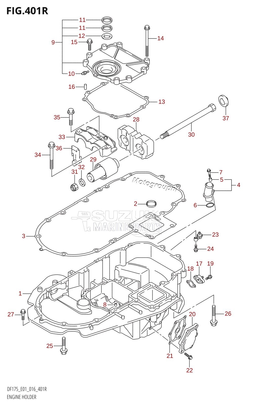 ENGINE HOLDER (DF175ZG:E01)