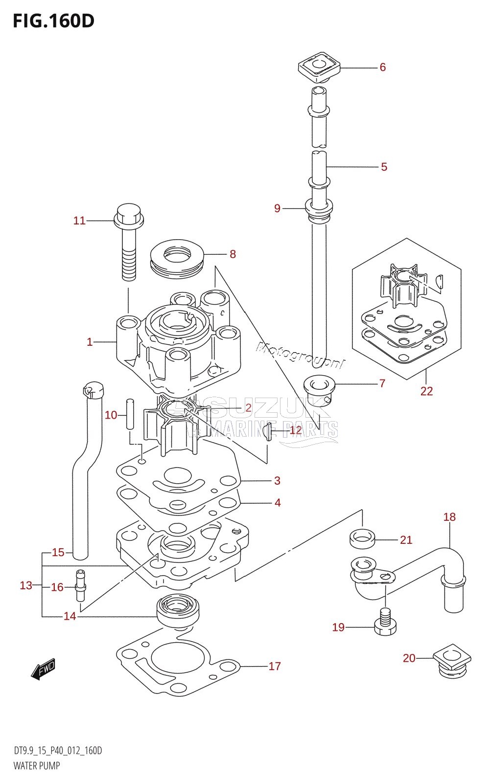 WATER PUMP (DT15:P40)