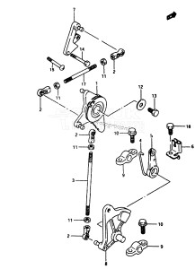 DT40 From 04003-714001 ()  1987 drawing THROTTLE CONTROL (DT40W,40WR)