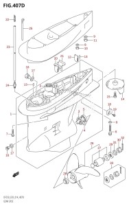 DF200 From 20002F-410001 (E03)  2014 drawing GEAR CASE (DF225Z:E03)