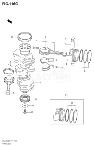 DF200Z From 20002Z-410001 (E03)  2014 drawing CRANKSHAFT (DF250ST:E03)