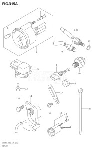 14002Z-110001 (2011) 140hp E01 E40-Gen. Export 1 - Costa Rica (DF140WZ  DF140Z) DF140 drawing SENSOR