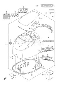 DF 115A drawing Engine Cover