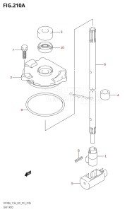 DF140AZ From 14003Z-310001 (E01 E40)  2013 drawing SHIFT ROD (DF100AT:E01)