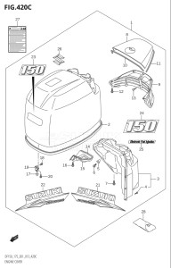 15002F-310001 (2013) 150hp E01 E40-Gen. Export 1 - Costa Rica (DF150T) DF150 drawing ENGINE COVER (DF150T:E40)