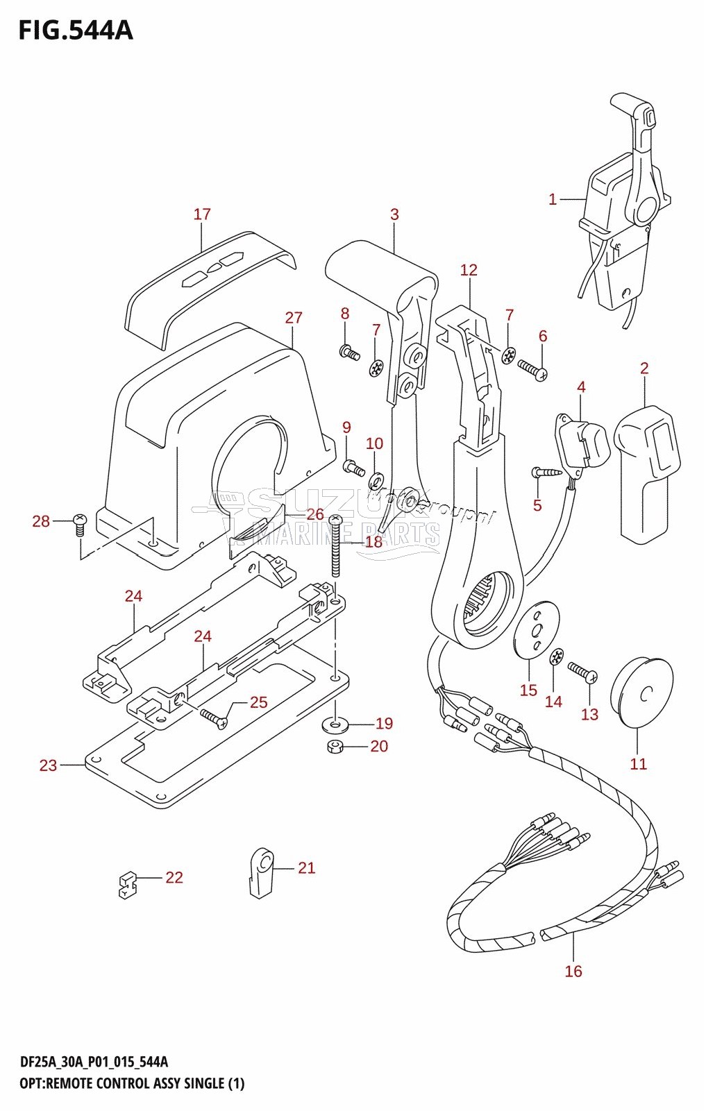 OPT:REMOTE CONTROL ASSY SINGLE (1) (DF25AR:P01)