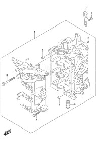 Outboard DF 25A drawing Cylinder Block