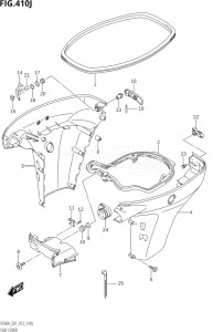 04003F-210001 (2012) 40hp E01-Gen. Export 1 (DF40AQH  DF40AT) DF40A drawing SIDE COVER (DF60AQH:E40)