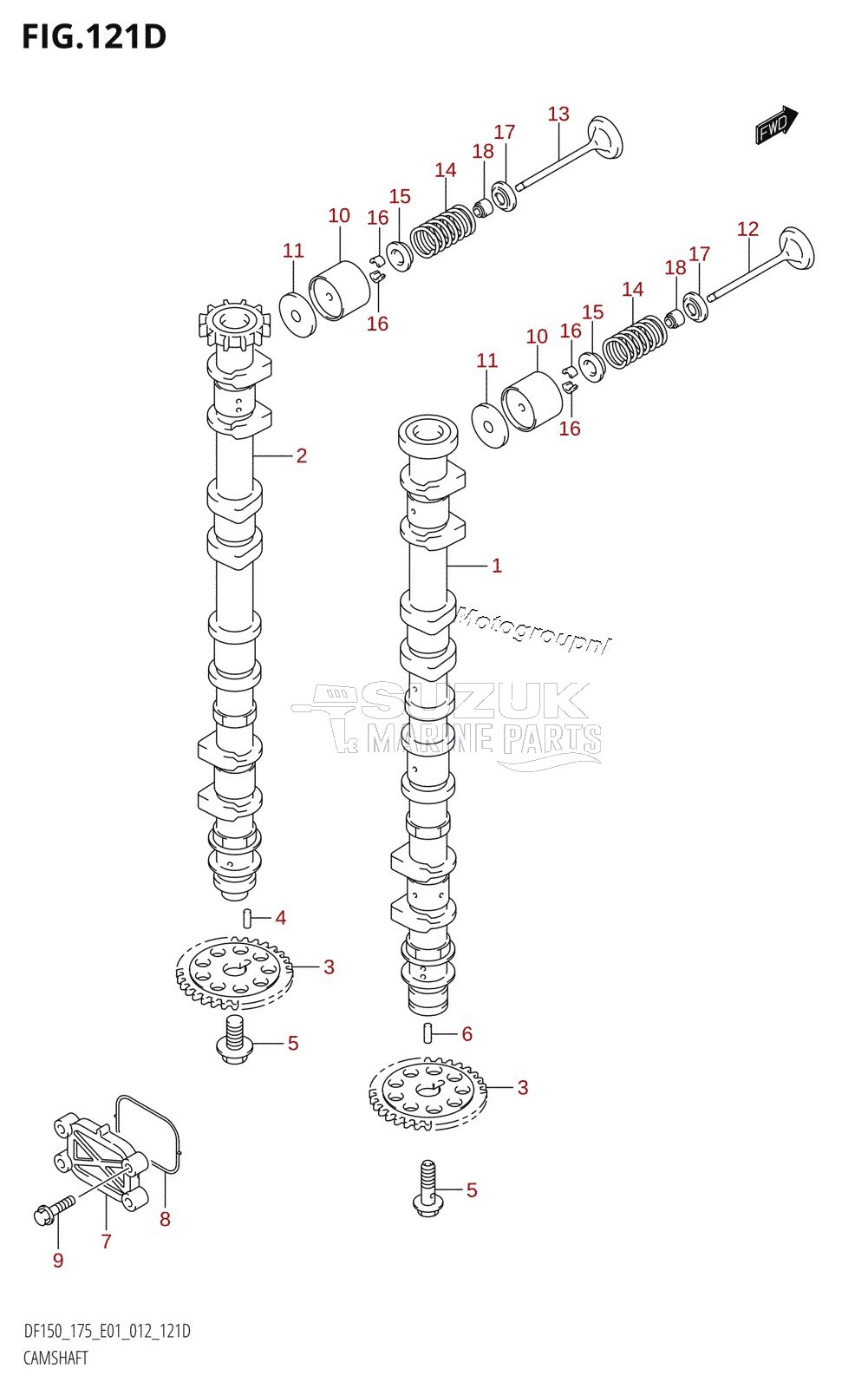 CAMSHAFT (DF150Z:E40)