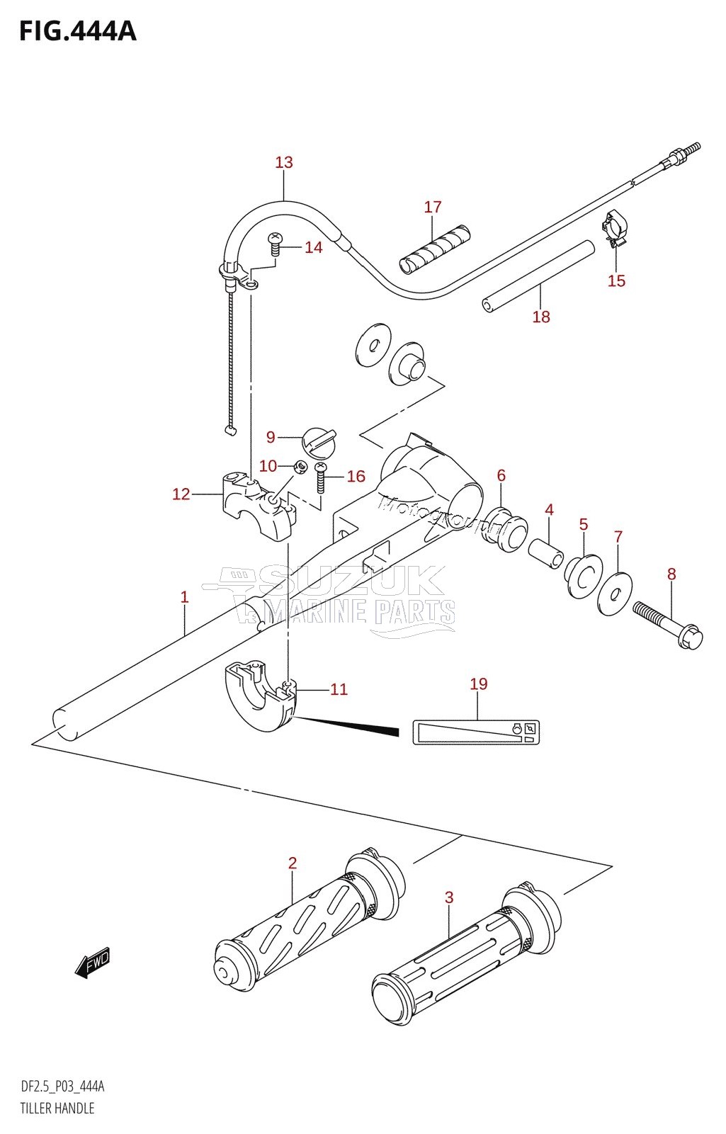 TILLER HANDLE