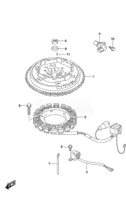 Outboard DF 25A drawing Magneto Electric Starter