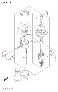 DF25A From 02504F-140001 (P01)  2021 drawing STARTING MOTOR (DF25AT,DF30AT)